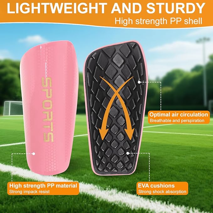 Shin Guards Soccer Kids 2025 Version High-Density Foam Soccer Shin Guard with Sleeves Shin