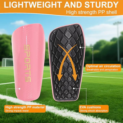 Shin Guards Soccer Kids 2025 Version High-Density Foam Soccer Shin Guard with Sleeves Shin