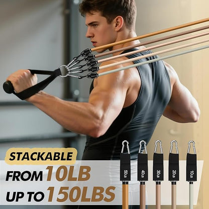 WHATAFIT Resistance Bands, Exercise Bands，Resistance Bands for Working Out, Work Out Bands with