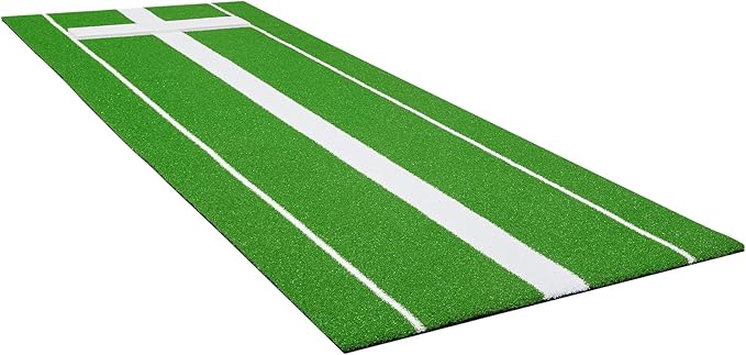 VEVOR 10x3ft Softball/Baseball Pitching Mat with Rubber Mound - Anti-Fade Turf & Anti-Slip Foam