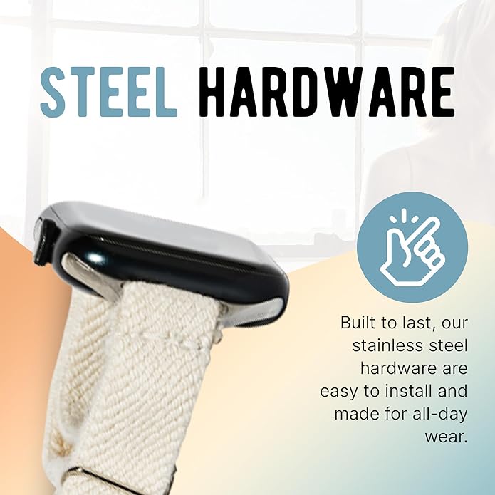 Braxley Bands - Organic Cotton Watch Bands For Women and Men, Compatible With All Apple Watch Sizes