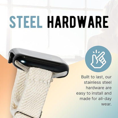 Braxley Bands - Organic Cotton Watch Bands For Women and Men, Compatible With All Apple Watch Sizes