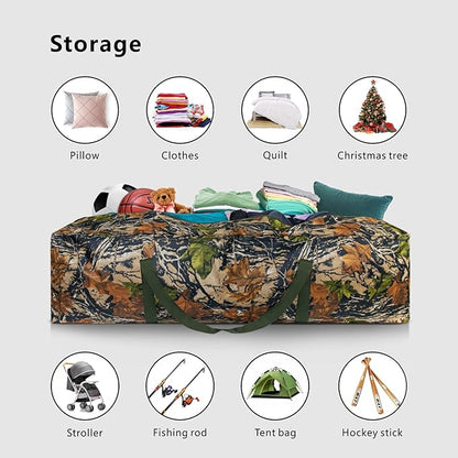 TOPDesign 46 Inch Extra Large Zippered Duffel Bag for Travel Camping Sports Equipment Storage