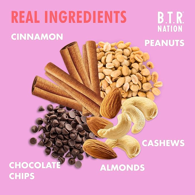 B.T.R. Nation Superfood Keto Protein Bar - Plant Based Vegan Protein | (12 Pack) Variety Pack | Low