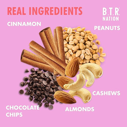 B.T.R. Nation Superfood Keto Protein Bar - Plant Based Vegan Protein | (12 Pack) Variety Pack | Low