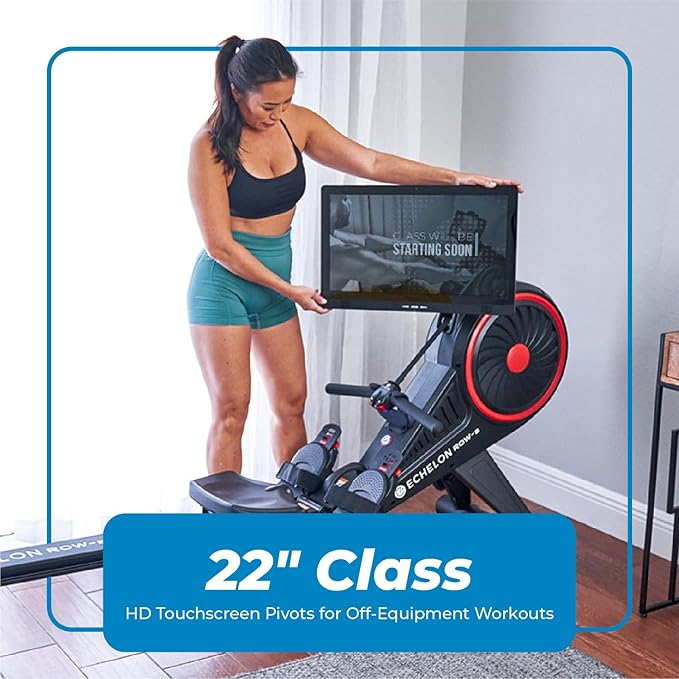 Echelon Row Series ??Foldable Rowing Machine for Full-Body, Low-Impact Workouts with 22??Rotating