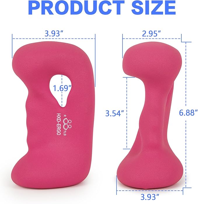 Ergonomic Dumbbells Weights Set-Hand Weights for Women at Home, Ear Dumbbells Weights for Pilates