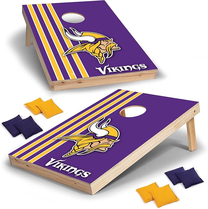 NFL 2' x 3' Solid Wood Cornhole Set with Direct Print HD Team Graphics – Great Gift for Any