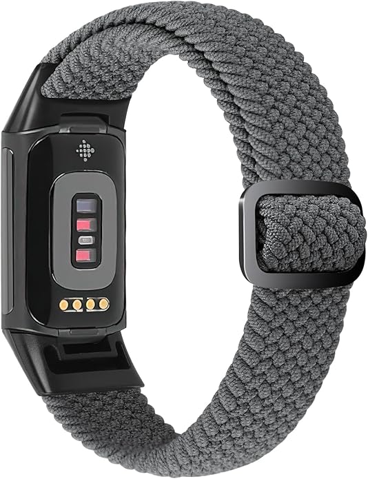 Braided Band Compatible with Fitbit Charge 6/Fitbit Charge 5, Soft Nylon Solo Loop Adjustable
