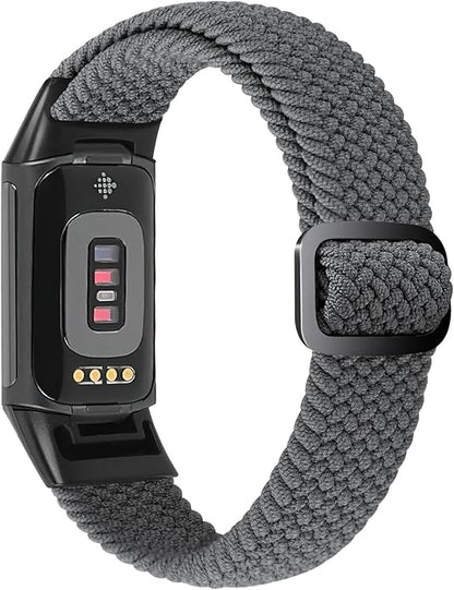 Braided Band Compatible with Fitbit Charge 6/Fitbit Charge 5, Soft Nylon Solo Loop Adjustable