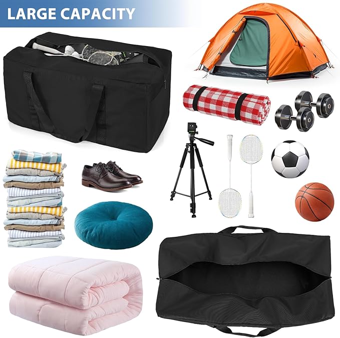 100L Large Travel Duffle Bag, Gear Bag for Men and Women, Storage Bag Ideal for Overnight Camping