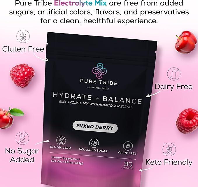 Electrolytes Powder Packets - Sugar Free Hydration Powder Drink Mix Loaded with 6 B Vitamins &