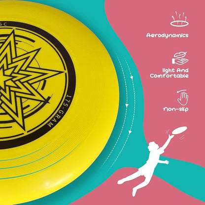 Outdoor Flying Disc 175g,Adult Sport Disc Set for Competitive and Pro Players,Flying Disc Set
