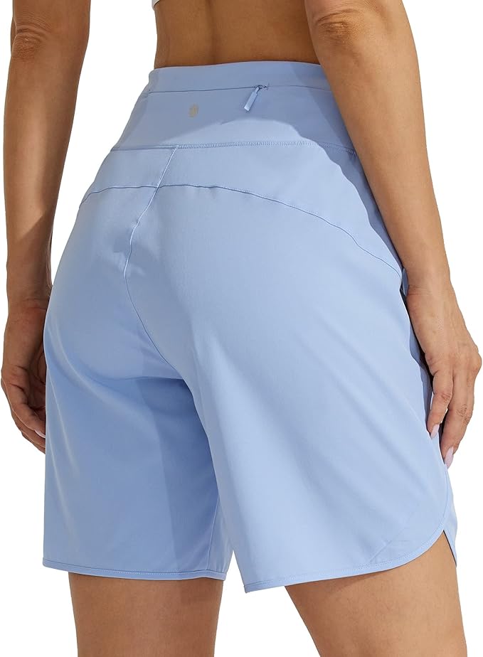 Willit Women's 7" Athletic Running Shorts Long Workout Hiking Shorts Quick Dry High Waisted Active