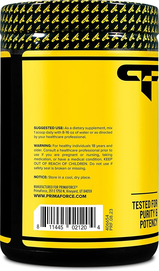 Primaforce BCAA Powder (Pineapple Mango) (30 Servings) - 7000MG 2:1:1 BCAAs, Post-Workout Recovery