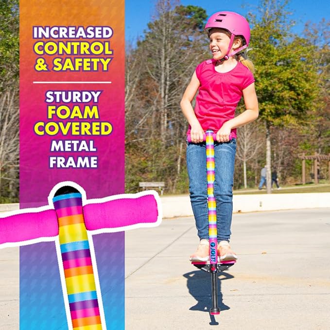 Flybar Pogo Stick for Kids, 40 to 80 Pounds, Perfect for Beginners, Easy Grip Foam Handles