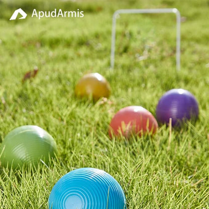 ApudArmis Universal Croquet Wickets Standard Size, Set of 9 White Square Arrow Wickets Rplacement