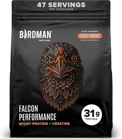 Falcon Performance Vegan Protein Powder, 31g Protein, 5g Creatine, 5g BCAA, Probiotics