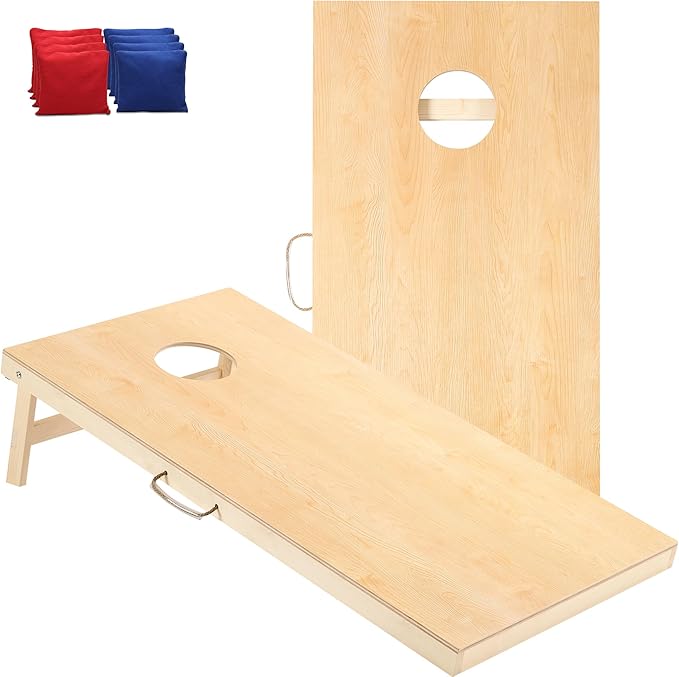 Cornhole Set 4'x2' Cornhole Board Sets with Bags Regulation Size, Corn Hole Games for Adults
