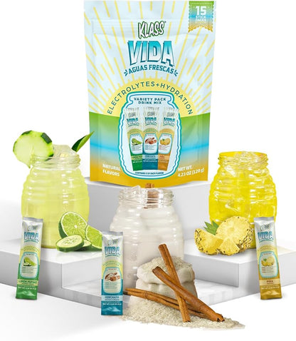Variety Pack Electrolyte Drink Mix – Pineapple, Horchata & Cucumber Limeade Flavors | Sugar-Free