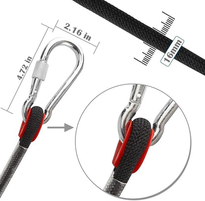 Static Climbing Ropes 35FT,50FT,100FT,150FT,200FT,250FT(Diam 10mm,16mm)