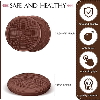 Libima 4 Pcs Wiggle Seat Inflated Wobble Cushion for Sensory Kid 13 Inches Balance Disc Flexible