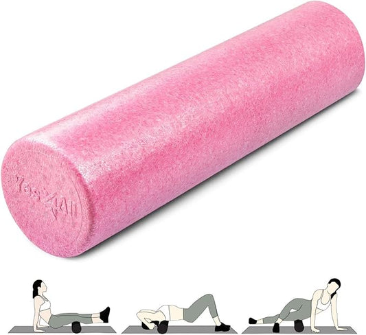Yes4All High-Density EPP Round Back Roller Foam, Exercise Foam Roller for Yoga, Pilates &