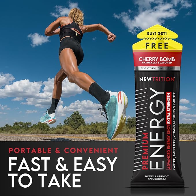 NewTrition® Extra Strength Energy Shots, 250mg Caffeine Energy Shots with Vitamin B & Amino Acids