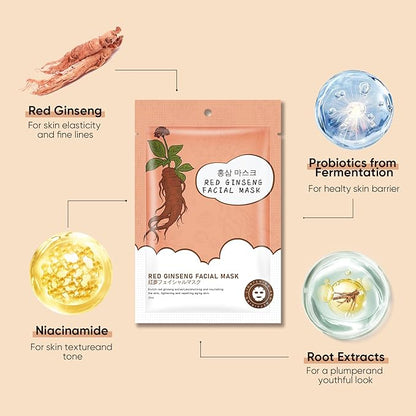 10Pack Sheet Face Masks Skincare for All Skin Types, Moisturizing Hydrating Facial Masks Suitable
