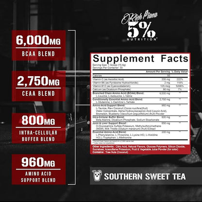 5% Nutrition Rich Piana AllDayYouMay BCAA Powder | Premium Intra & Post Workout Amino Acids