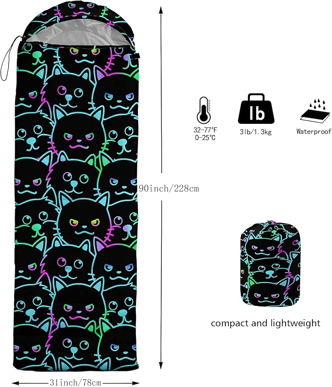 BailiPromise Camping Sleeping Bags,3 Season Warm & Cool Weather,Lightweight,Waterproof Sleeping