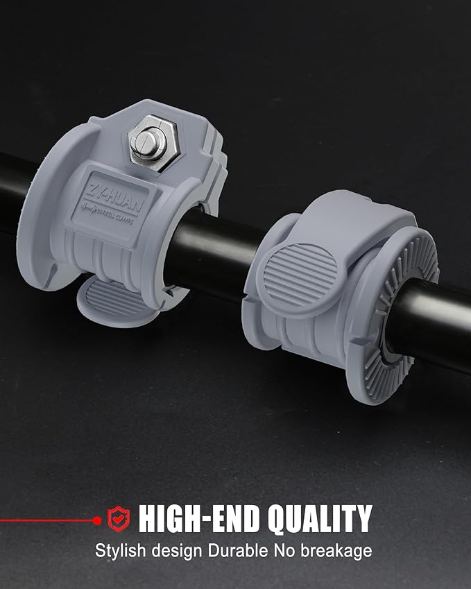 Barbell Clips 1 Inch Quick Release Weight Clamps 0.9-1.18inch Multi-Size Adjustable Olympic Clamps