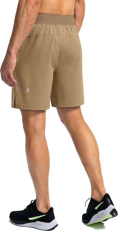 Men's Running Shorts with Zipper Pockets 9 Inch/ 7 Inch / 5 Inch Lightweight Quick Dry Gym Workout