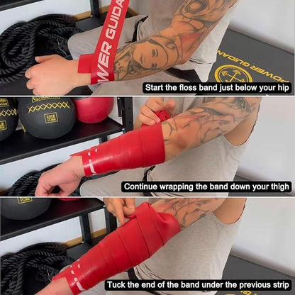 POWER GUIDANCE Muscle Floss Bands - Compression Bands - Mobility & Recovery Bands - for Improving