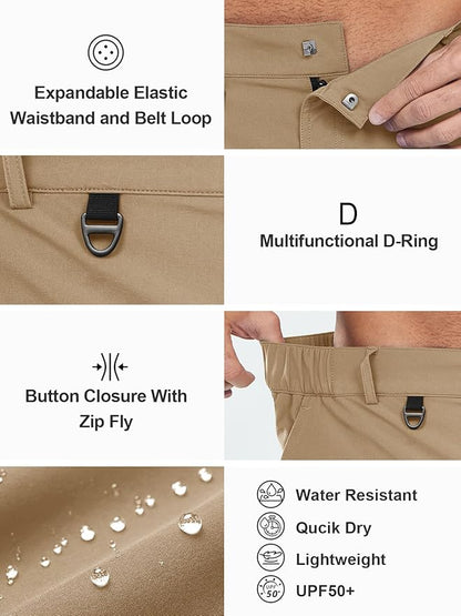 NORTHYARD Men's Cargo Hiking Shorts 9" Lightweight Outdoor Tactical Work Camping Sport Golf Casual