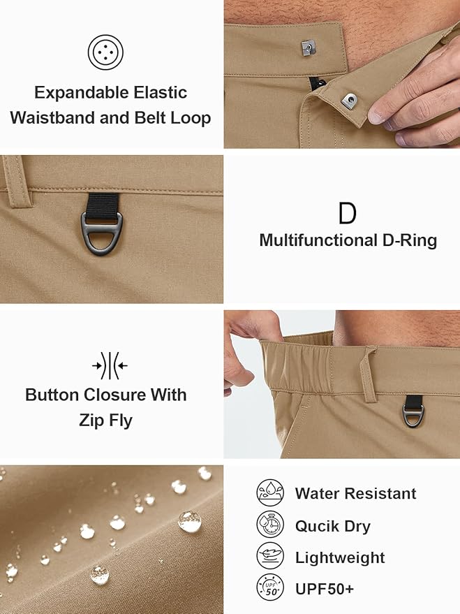 NORTHYARD Men's Cargo Hiking Shorts 9" Lightweight Outdoor Tactical Work Camping Sport Golf Casual