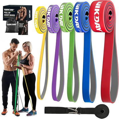 Resistance Bands, Pull Up Bands, Workout Bands for Exercise, Thick Heavy Resistance Band Set with
