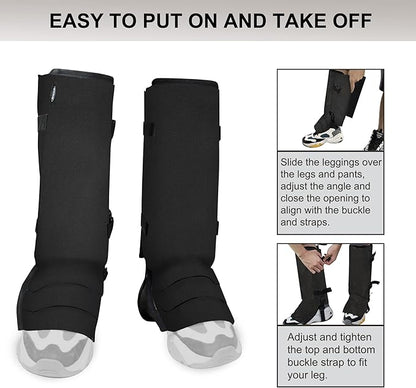 Snake Gaiters Leg Guards, Waterproof Snake Guards, Adjustable Snake Bite Protection for Lower Legs