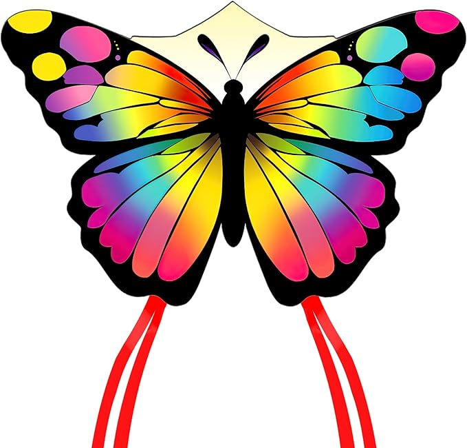 Colorful Butterfly Kites for Kids and Adults, Big Kids Kites Easy to Fly, Beach Kite for