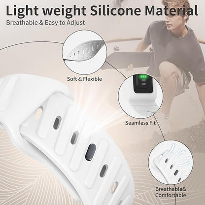Silicone Sport Band Compatible with Whoop 4.0 Band for Men Women,Soft Comfort Durable Replacement