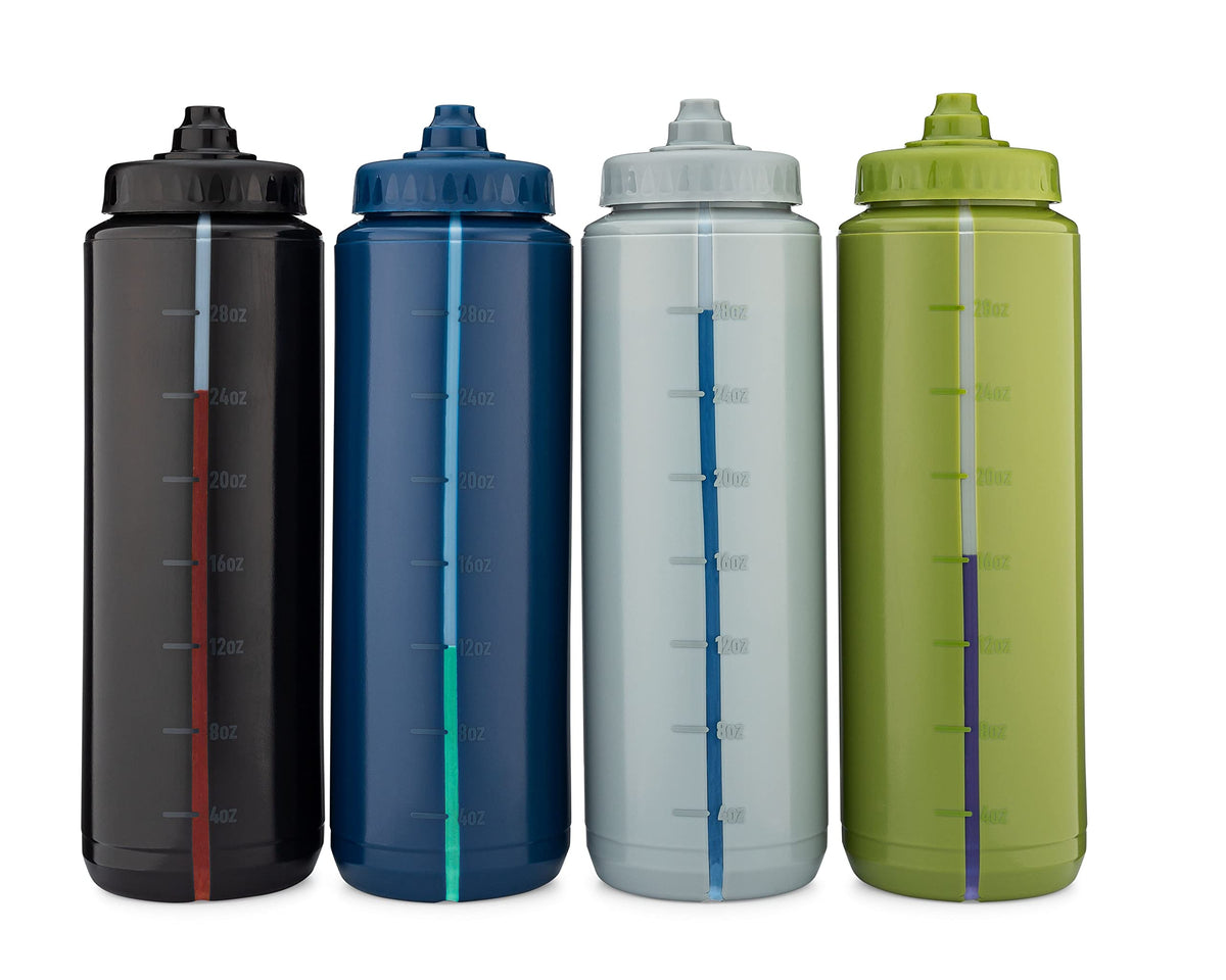 Hydra Cup - 4 Pack - 32 oz Squeeze Water Bottles, Sports Squirt Bottle