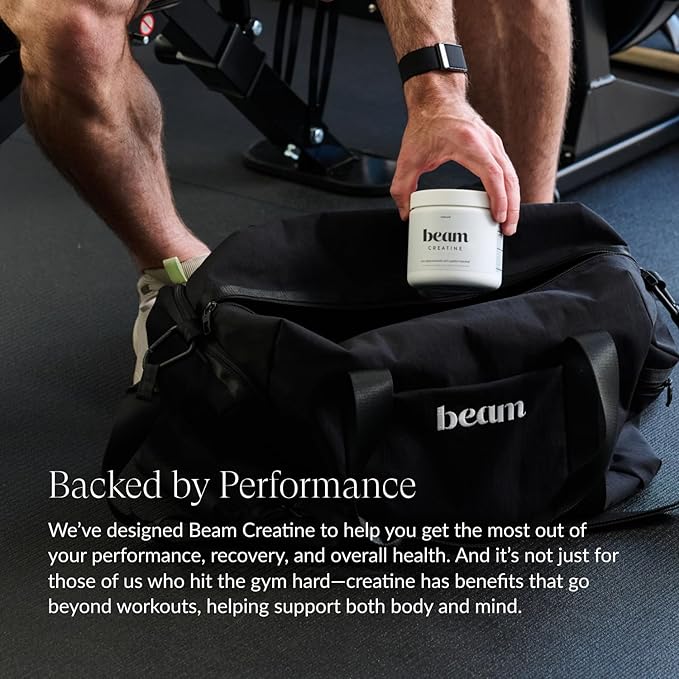 Beam Creatine Powder, Third Party Tested, Micronized Creatine Monohydrate Supplement, Creatine for