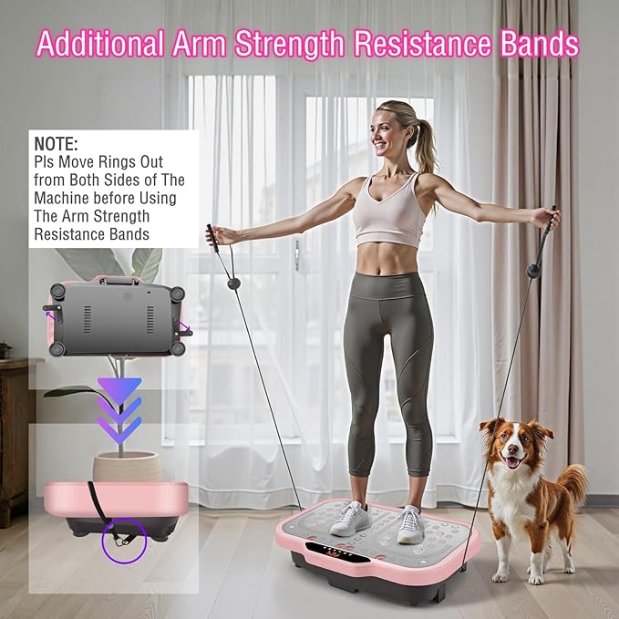 Vibration Plate Exercise Machine, Vibrating Fitness Platform Whole Body Shake Board Workout