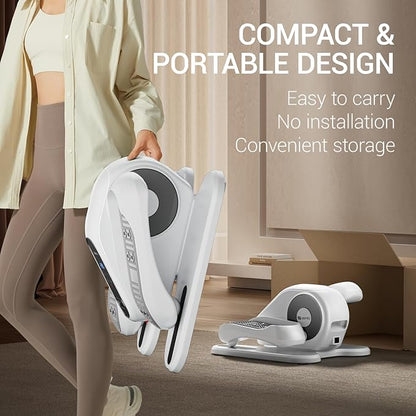 Under Desk Elliptical Machine, Ellipse Leg Exerciser for Seniors, Quiet & Portable Electric Seated