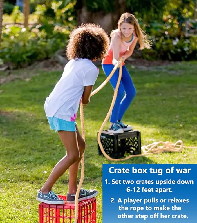 Outdoor Games Tug of War Rope for Kids and Adults, Field Day Family Reunion Birthday Party Games