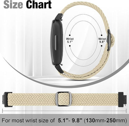 Elastic Braided Watch Band Compatible with Fitbit Inspire 3/Inspire 2/Inspire/Inspire HR/Fitbit ace