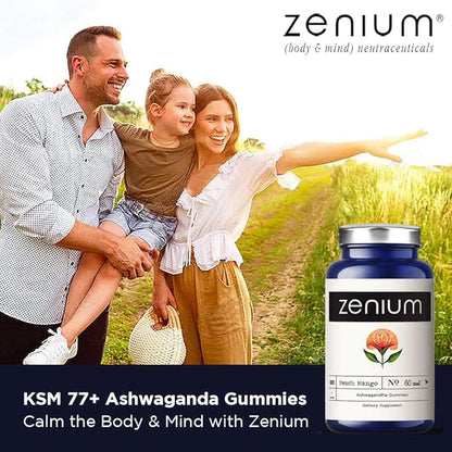 Zenium - Ashwagandha Gummies 1500 MGS per Serving | 60 Count | Mango Flavored | Calm The Mind &
