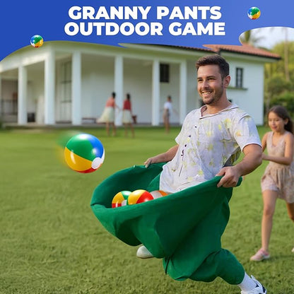 Granny Pants Yard Game Sets,4PCS Granny Pants Family Party Outdoor Games with Bouncy Balls for