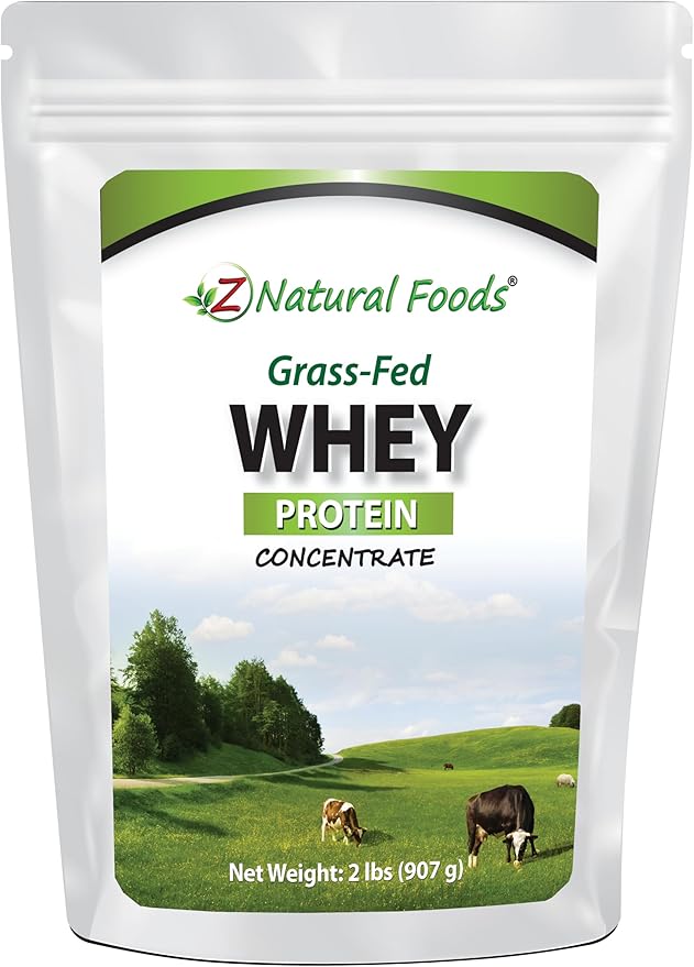Z Natural Foods Grass-Fed Whey Protein Concentrate - Clean Whey Protein Powder from New Zealand