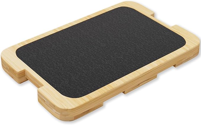 Resistance Band Foot Plate - Wood Fitness Board for Resistance Band Strength Training, Stretching